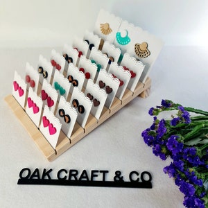 Raised wooden earring display tray | Counter display | Crafts | Jewelry display | Craft Display