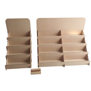 Présentoir compact CD1001 | Support plat pour marchés, étals et travaux manuels | Organiseur de comptoir idéal | largeur du compartiment 190 mm