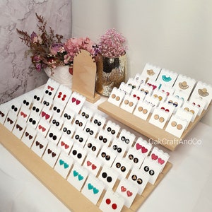 Earring Card Display | Jewelry Card Display |Slotted Card Display | Earring Display Card Holder, Jewelry Display  | Market Stall Display,