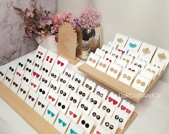 Earring Card Display | Jewelry Card Display |Slotted Card Display | Earring Display Card Holder, Jewelry Display  | Market Stall Display,