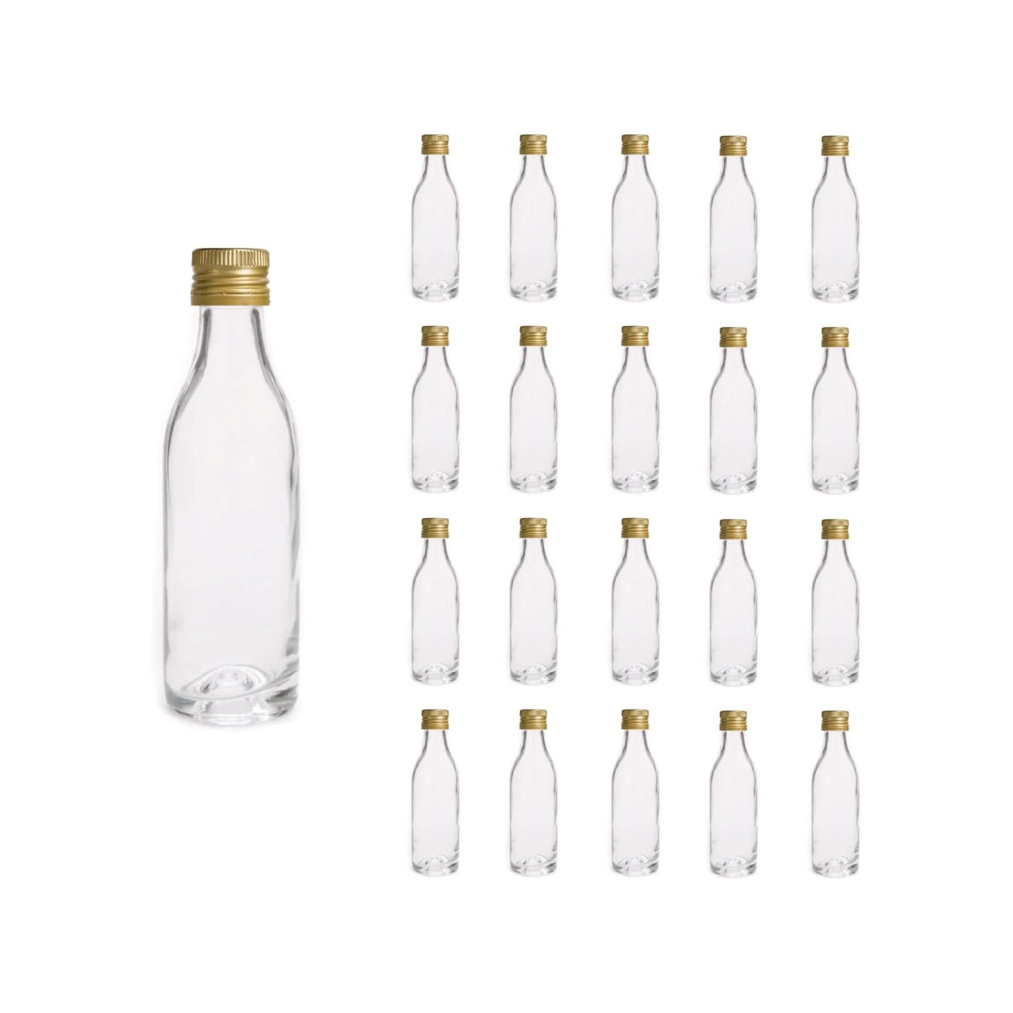  Mini botellas – Mini botellas de licor – Mini botellas de  plástico de 1.7 fl oz – Paquete de 30 – Pequeñas botellas vacías de alcohol  – Mini botella de plástico