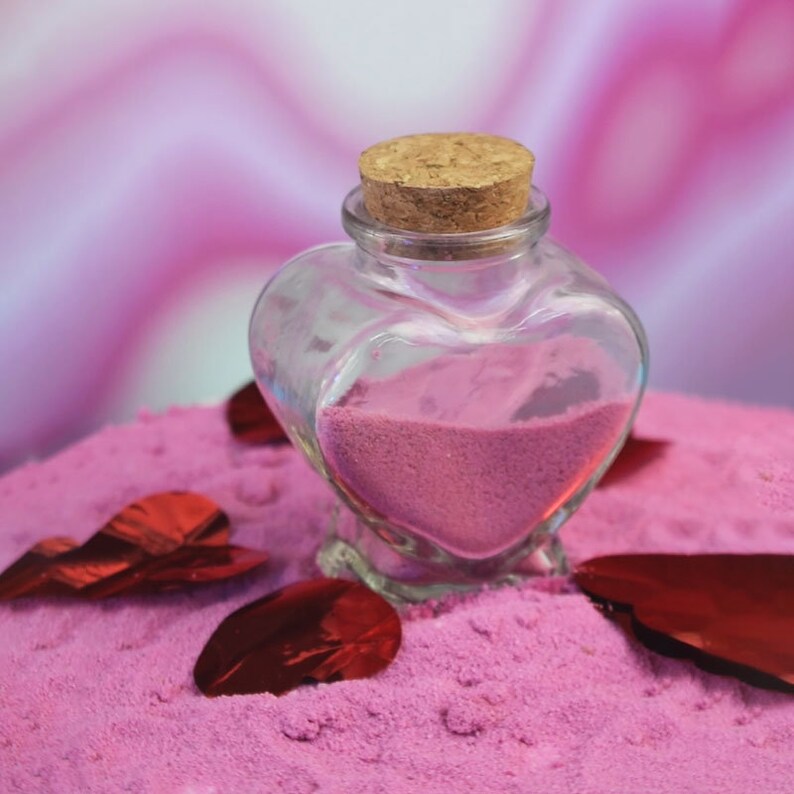 20 Empty Magic Heartshaped Bottles With Cork Stopper Decoration