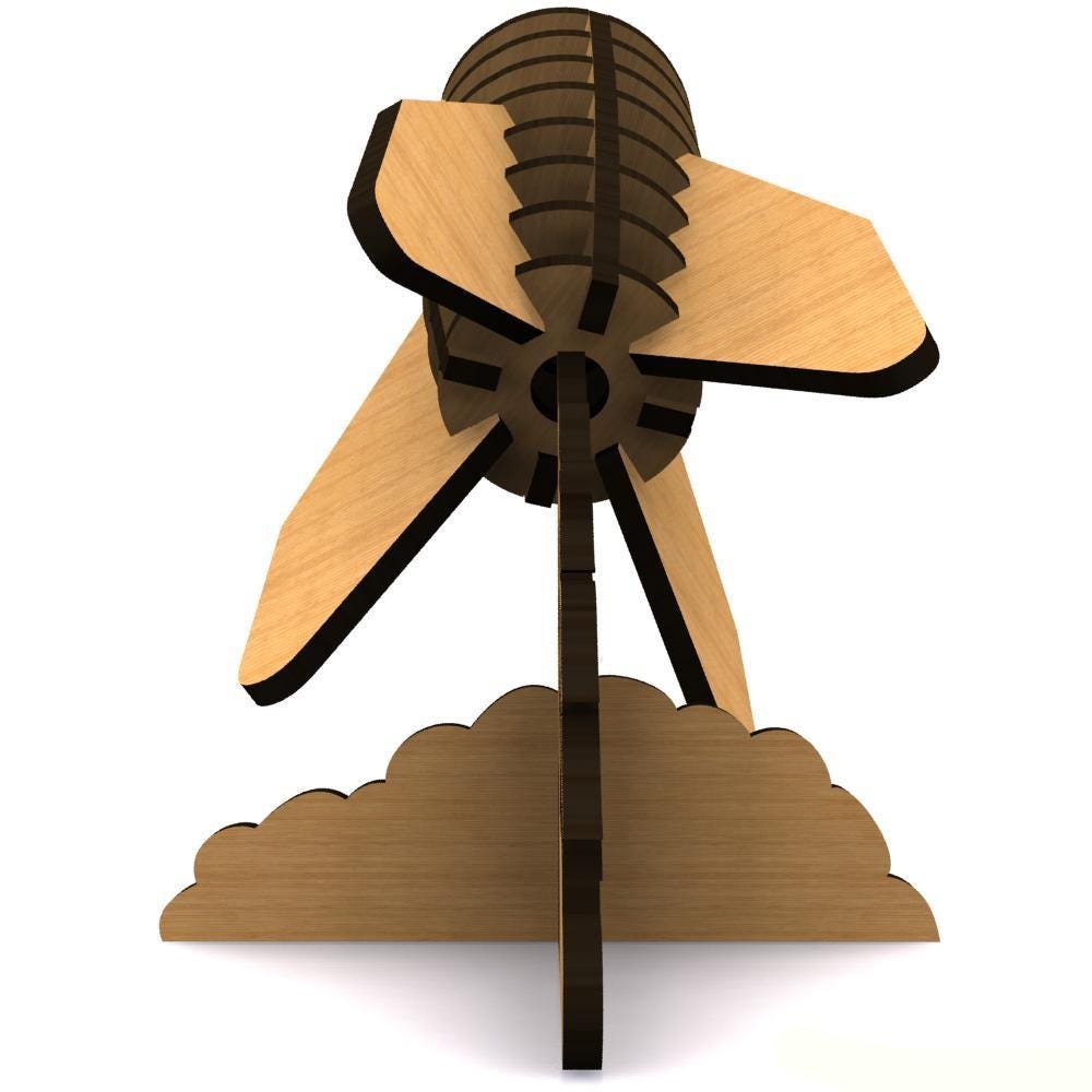 Toy Router Rocket Wooden 3D Puzzle Toy, Laser Cut, CNC Cutting, CNC Router, Vector ...