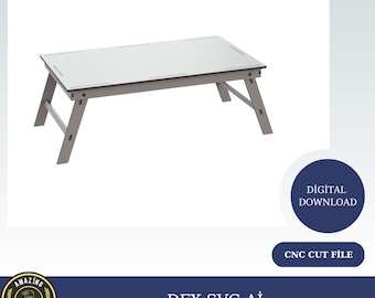 mesa para escritorio Archivos de corte DXF SVG para mesa/escritorio de madera, planos de patrones vectoriales para enrutadores CNC