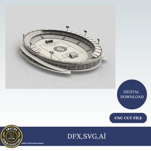 Estadio Beira Modello 3D tagliato al laser Corinthians Football cdr dxf svg ai File