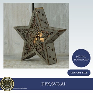 レーザーカット木製装飾ランタン svg Glowforge キャンドルホルダー svg ランプシェード レーザーカット dxf ファイル ベクトル cnc テンプレート ナイトランプ