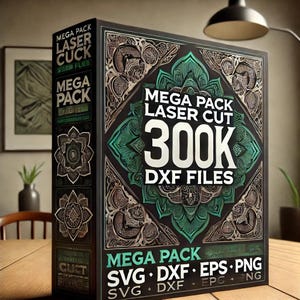 Mega Pack Laser geschnitten 300k dxf Dateien 3D 2D Mega Bundle SVG CNC Gravur Glowforge Vektor Laservorlage Dxf Eps Pdf Png Cdr Cnc Muster