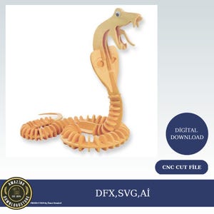 decoração de cobra SVG DXF CDR arquivos - arquivos SVG em camadas para Cricut, Laser Cut Animal Svg