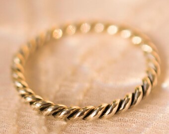 Rope Ring, Twisted Rope Stacking Ring, 925 Silver Ring, Handmade Ring, Durable Unisex Jewelry, Perfect Gift for Him & Her, Everyday Wear