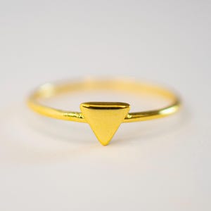 Minimalist Triangle Ring • 925 Sterling Silver Geometric Ring • Dainty Stacking Ring • Modern Silver Jewelry Gift for Her