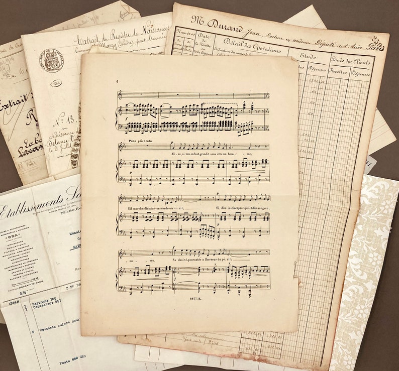 May include: A vintage sheet music page with musical notes and lyrics in French. The title of the song is "M. Durand" and the lyrics include "Si marcher ainsi vous convenoit" and "Si, dans un indiff&eacute;rent langage".