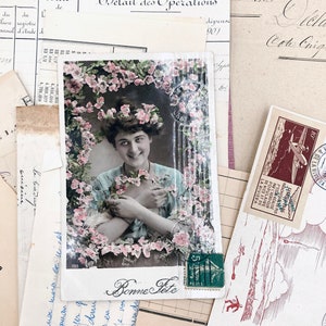 Exquisites antikes Ephemera Lot: gemischtes Papierset für Journal, Collage, Sammler und Liebhaber. Ein französisches Ephemera Mystery Pack.