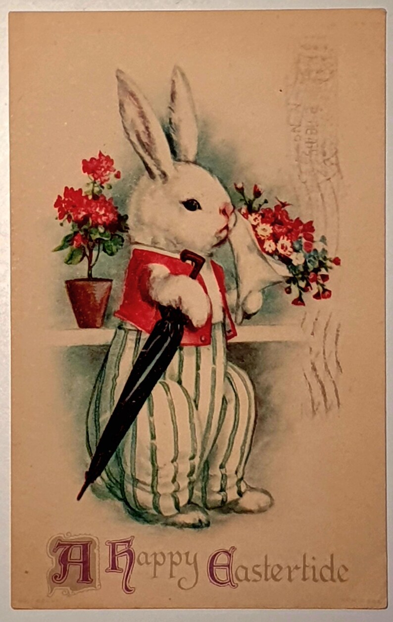 Ellen Clapsaddle Easter postcards without autograph. Pack of 6 original postcards. Edition: Wolf Artist. image 2