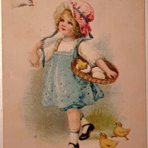 Ellen Clapsaddle Easter postcards without autograph. Pack of 6 original postcards. Edition: Wolf Artist. image 6