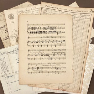 May include: A vintage sheet music page with musical notes and lyrics in black ink on a cream-colored paper. The title of the song is "M. Durand" and the lyrics include "Si marcher lentement vous est..." and "Son chant s'&eacute;l&eacute;va &agrave; l'honneur du ciel..."