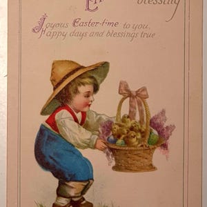 Ellen Clapsaddle Easter postcards without autograph. Pack of 6 original postcards. Edition: Wolf Artist. image 7