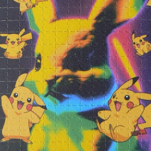 Pikachu blotter art / 345 hits / 18.4cm x 12cm / 8mm each square