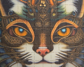 Dream cat blotter art / 196 hits / 12cm x 12cm / 9mm each square