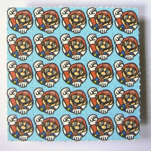 Arte della carta assorbente di Super Mario / 100 buvard / 9 cm x 9 cm / 9 mm chaque carré