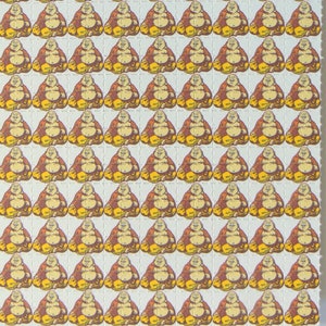 Laughing buddha blotter art / 400 hits / 18cm x 18cm / 9mm each square