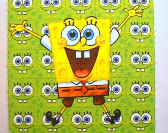 SpongeBob / Blotter Art / 100 buvards / 9cm x 9cm / 9mm chaque carré