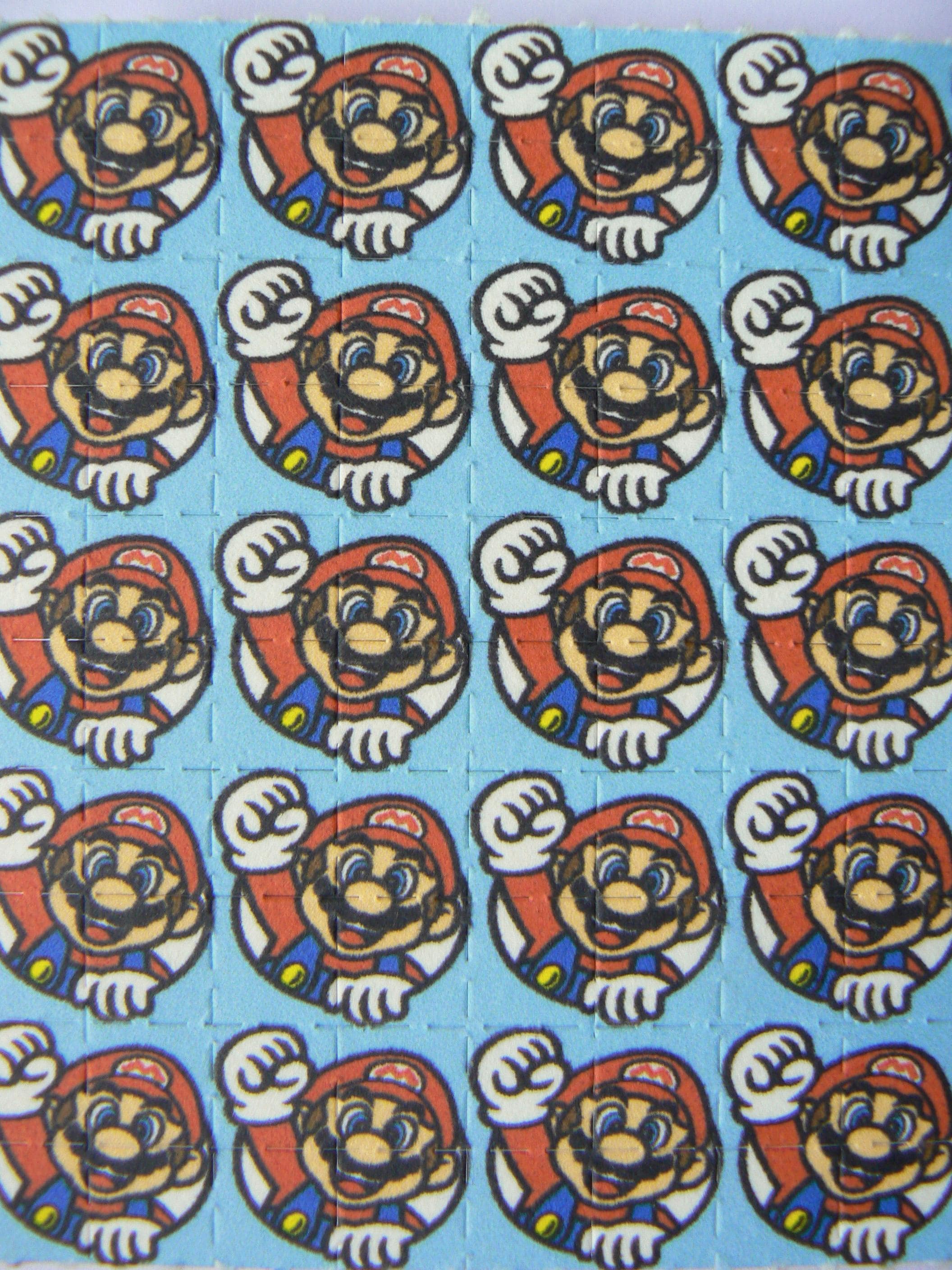 Papel secante Super Mario / 100 buvards / 9 cm x 9 cm / 9 mm chaque carré -  Etsy México, image size:2112x2816