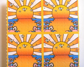 California Sunshine Blotter Art / 100 buvards / 9cm x 9cm / 9mm chaque carré