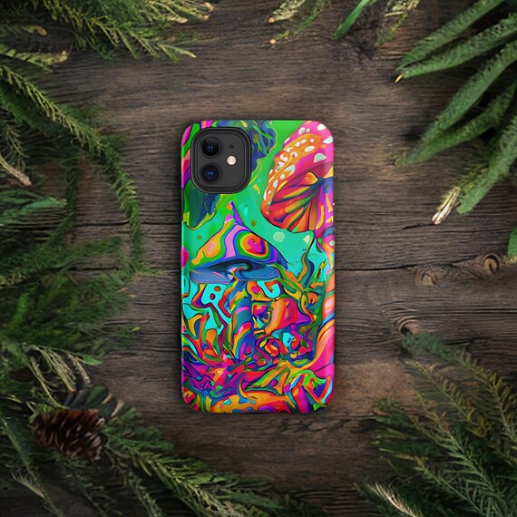 Psychedelic Trippy Eye iPhone Case - Bohemian Hippie Style for iPhone 14, 13, and 12 Series - Distinctive Artistic Phone Cover & Protection
