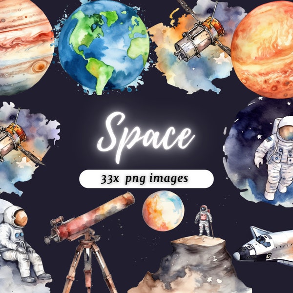 Watercolor Space | PNG | Digital images downloads for card making, Scrapbook, Junk Journal, Paper Crafts ...