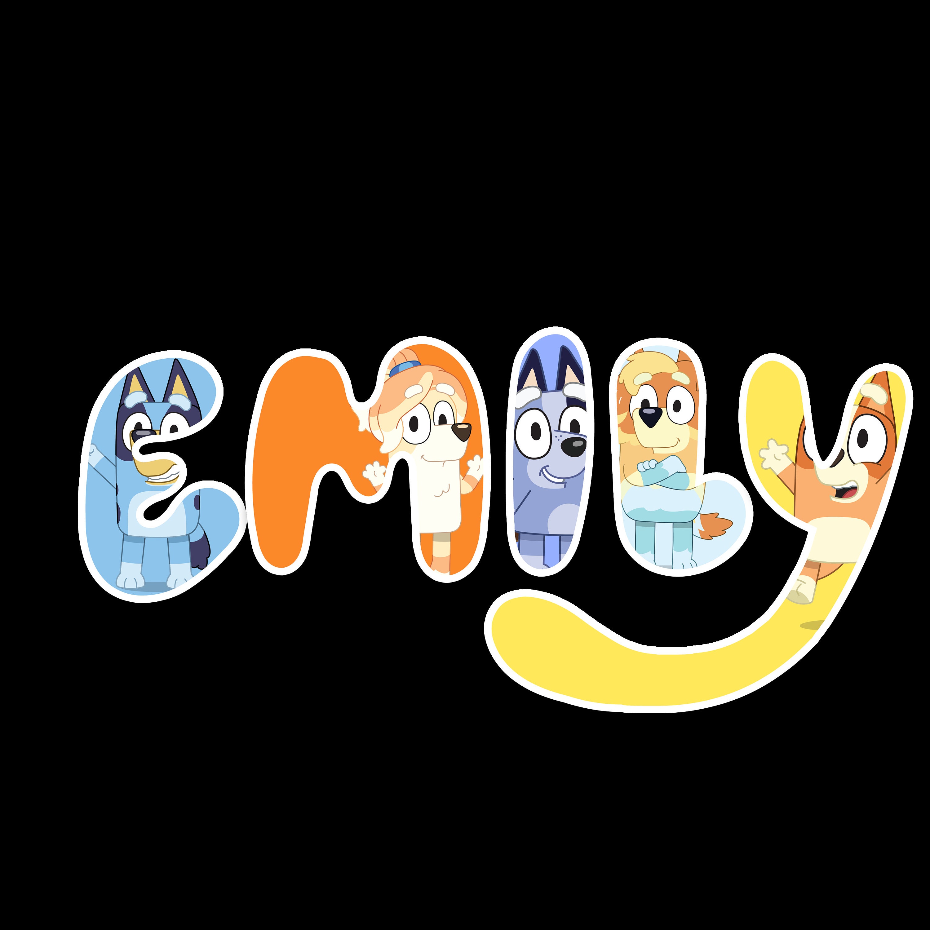 Custom Bluey Name Print Custom Bluey Printable Gift Keepsake Etsy