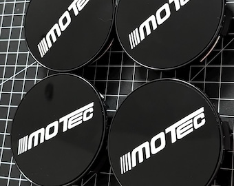 MOTEC hub caps, hub caps in piano black / piano white