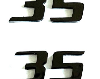 VW Golf GTI Wolfsburg Edition 35-page emblem set, glossy black, 2 pieces