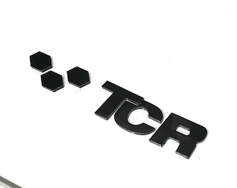 VW Golf GTI Tcr Emblem , Logo in Piano Black