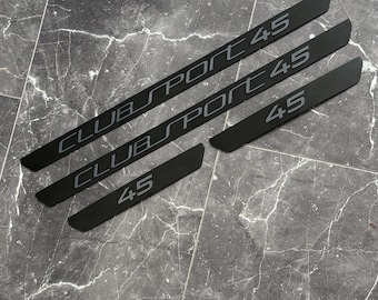 Listones de umbral para VW Golf 8 GTI clubsport 45, molduras de puerta en negro mate con anagrama Clubsport 45