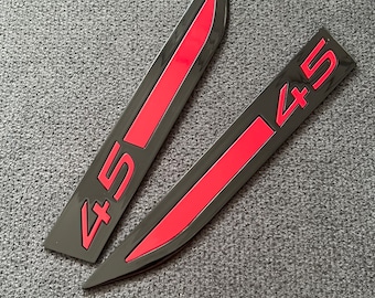 VW Golf 8 GTI CLUBSPORT 45 Side Emblem Left / Right Black / Tornado Red