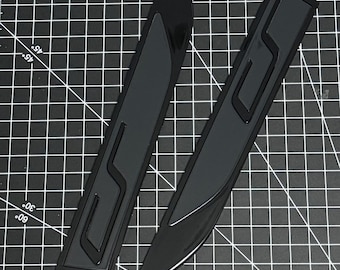 VW Golf 8 GTI Clubsport Side Emblem Set in Black / Black Edition Grey