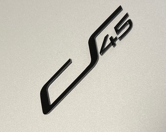 Emblema, logotipo y letras autoadhesivas VW Golf GTI CLUBSPORT 45 en negro piano