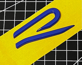 Volkswagen R original logo, emblem in VW R blue