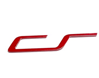 VW Golf GTI CLUBSPORT emblem, logo, self-adhesive lettering in tornado red