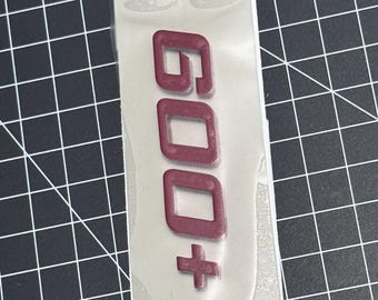 600+ lettering, logo, emblem painted in Tornado Red