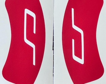 VW Golf 8 GTI Clubsport Facelift brake caliper stickers, red with white CS logo