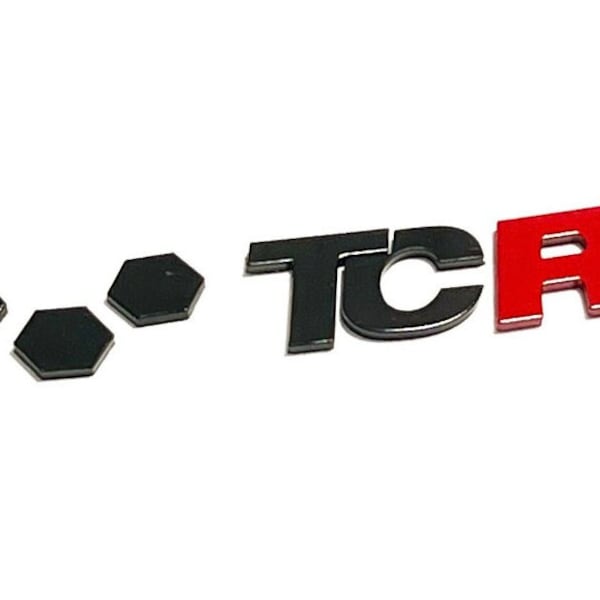 VW Golf GTI TCR Emblem , Logo Zweifarbig