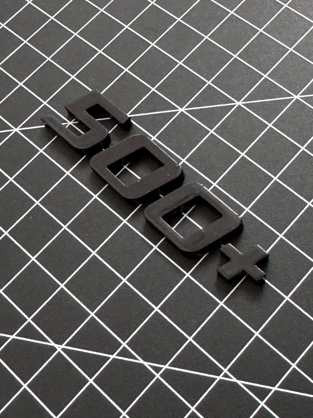 500 Lettering 500+ Lettering, Logo, Emblem in Black Glossy - Etsy