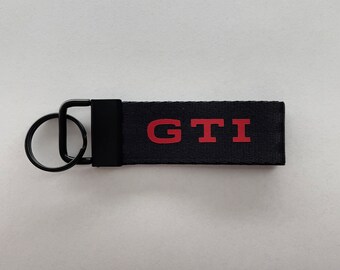 Golf GTI sleutelhanger / sleutelhanger zwart / rood