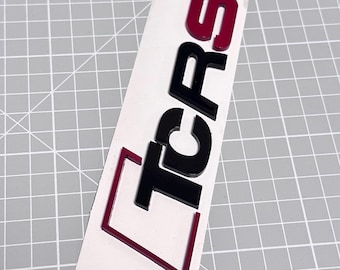 VW Golf GTI TCRS Emblem, Logo Two-tone