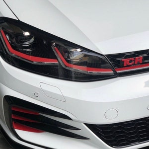VW Golf Gti TCR emblem, logo for radiator grille in tornado red