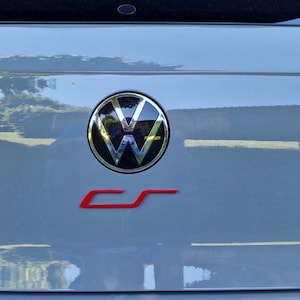 Emblème, logo et lettrage VW Golf GTI Clubsport, autocollant, rouge Tornado