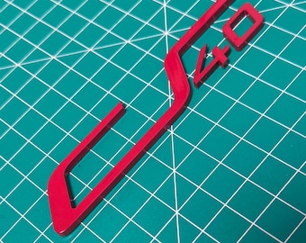 VW Golf GTI Clubsport 40 logo in tornado red