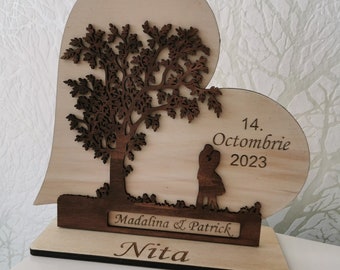 Wedding Gift Jubiläums Hochzeitsbaum Personalisiertes Hochzeitsgeschenk Ein einzigartiges Geschenk aus Holz