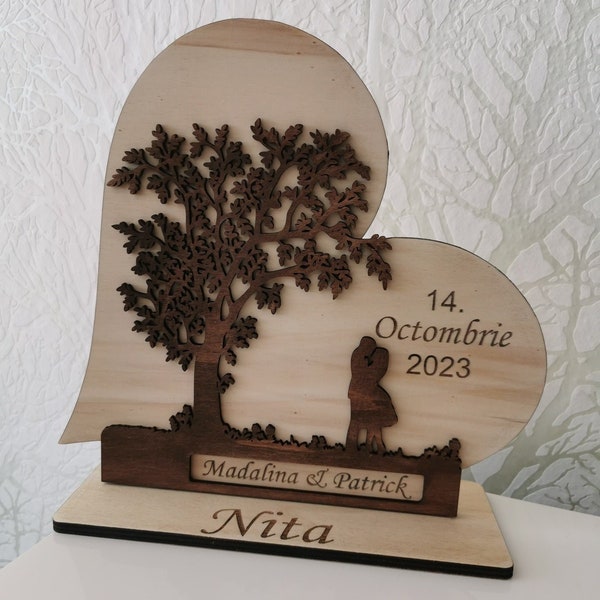 Wedding Gift Jubiläums Hochzeitsbaum Personalisiertes Hochzeitsgeschenk Ein einzigartiges Geschenk aus Holz